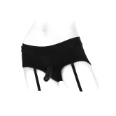 Best SpareParts Bella Harness Black/Black Nylon - Small dildo panties made by SpareParts HardWear on sale at herVibrators.com