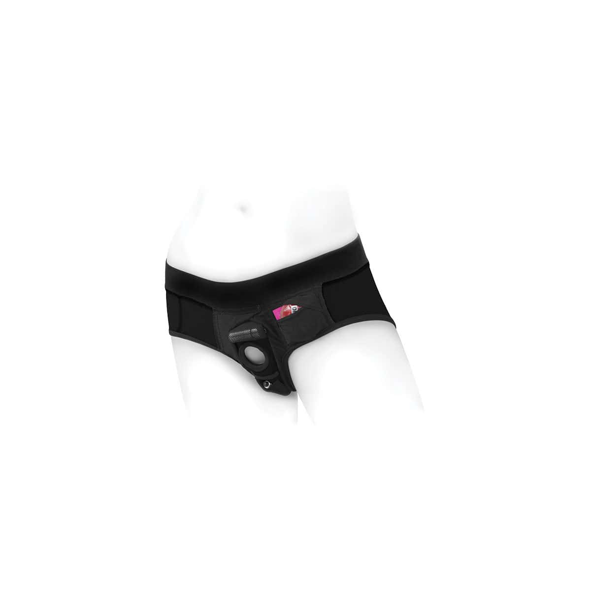 Best SpareParts Tomboi Harness Black/Black Nylon - XXS dildo panties made by SpareParts HardWear on sale at herVibrators.com