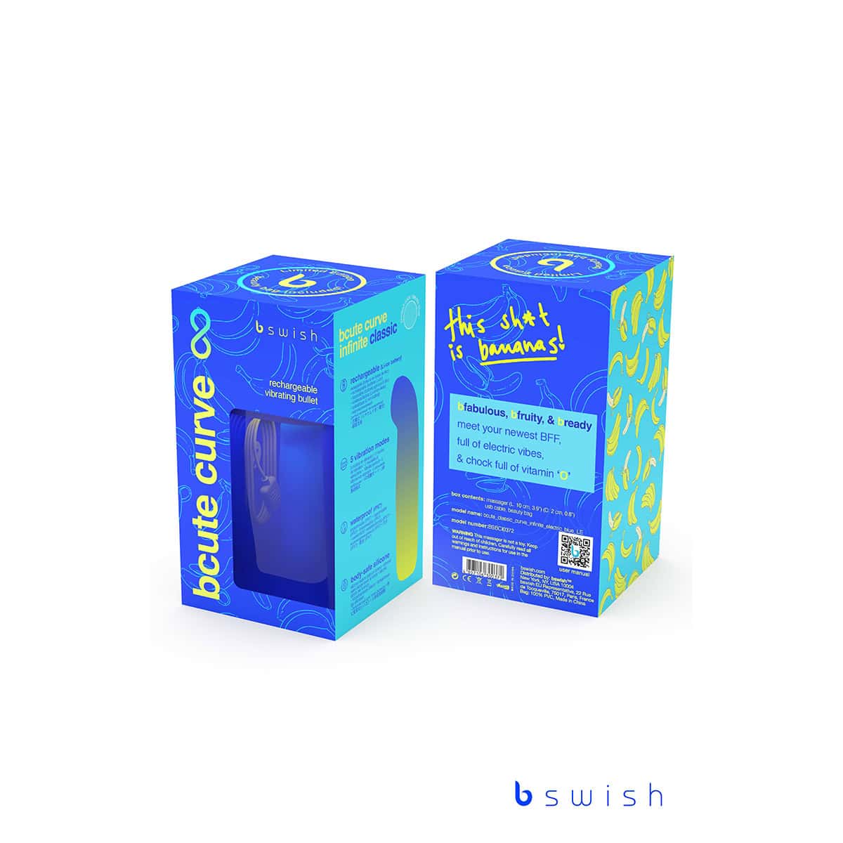 Buy a B Swish Bcute Classic Curve Infinite Limited Edition Electric Blue vibrator.