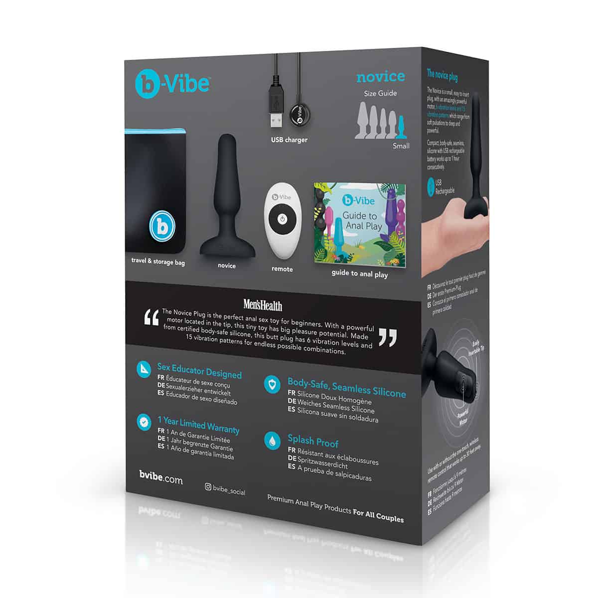 Buy a B-Vibe Novice Plug  Black vibrator.