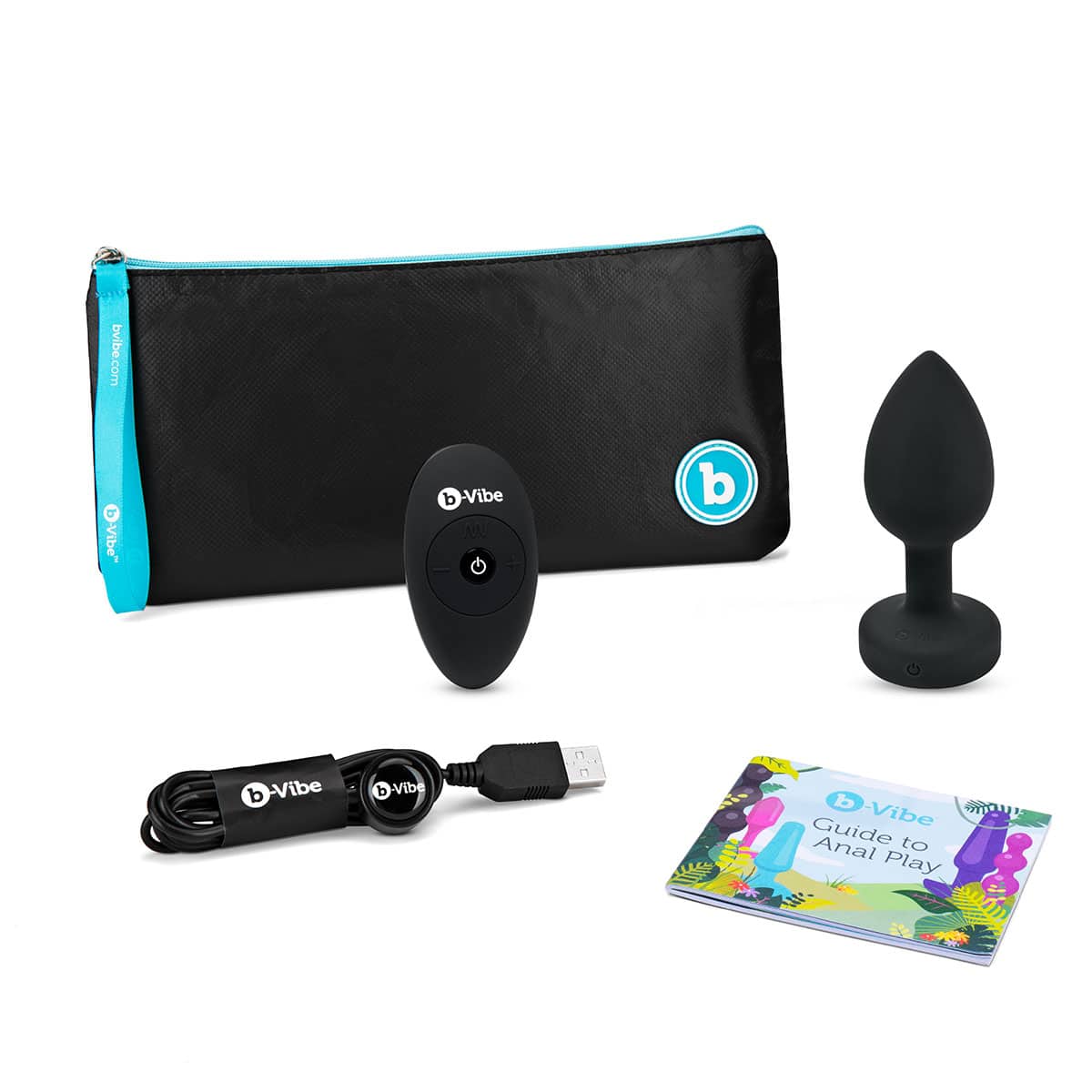 Buy a B-Vibe Vibrating Jewel Plug Medium-Large  Black vibrator.