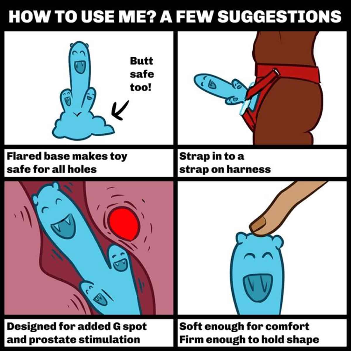 Buy a Cute Little Fuckers Trinity  Teal vibrator.