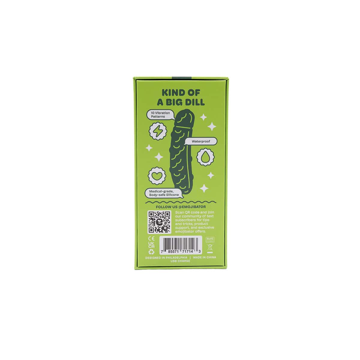 Buy a Emojibator Pickle USB vibrator.