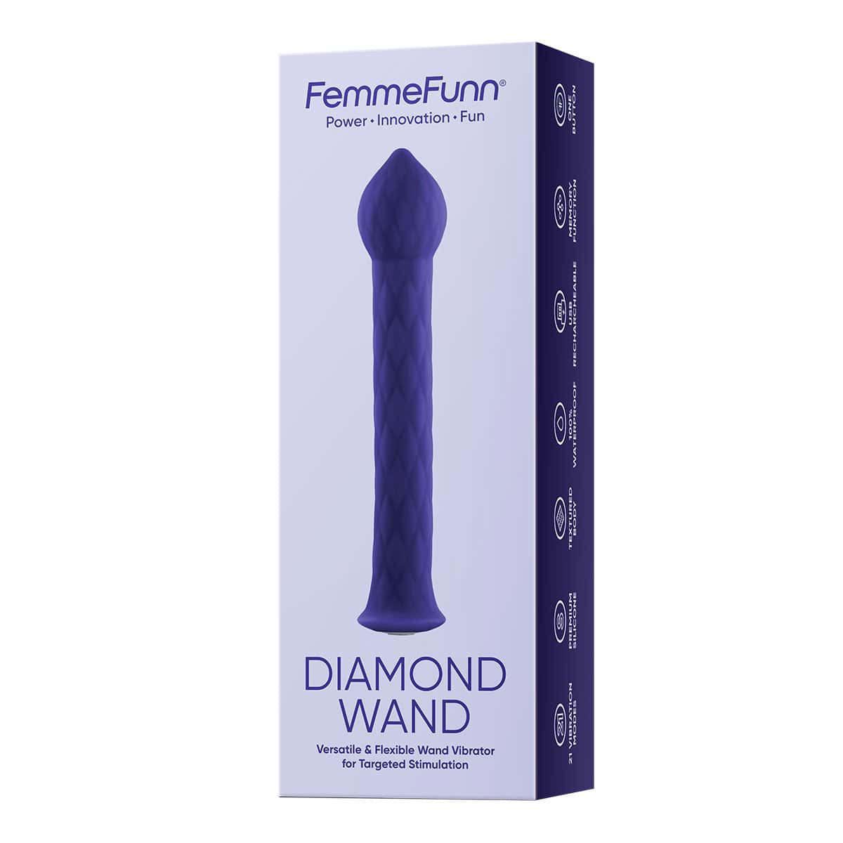 Buy a Femme Funn Diamond Wand  Dark Purple vibrator.
