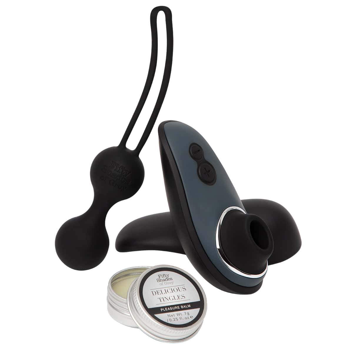Buy Fifty Shades X Womanizer Desire Blooms 3pc Gift kegel exercise device for pelvic floor muscle strengthening.