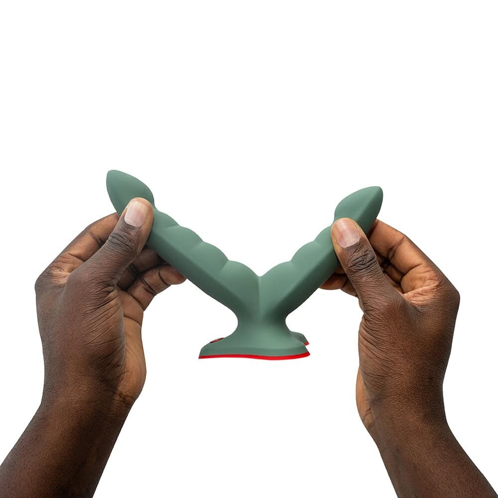 Buy a Fun Factory Ryde Dual Stim Dildo Olive vibrator.