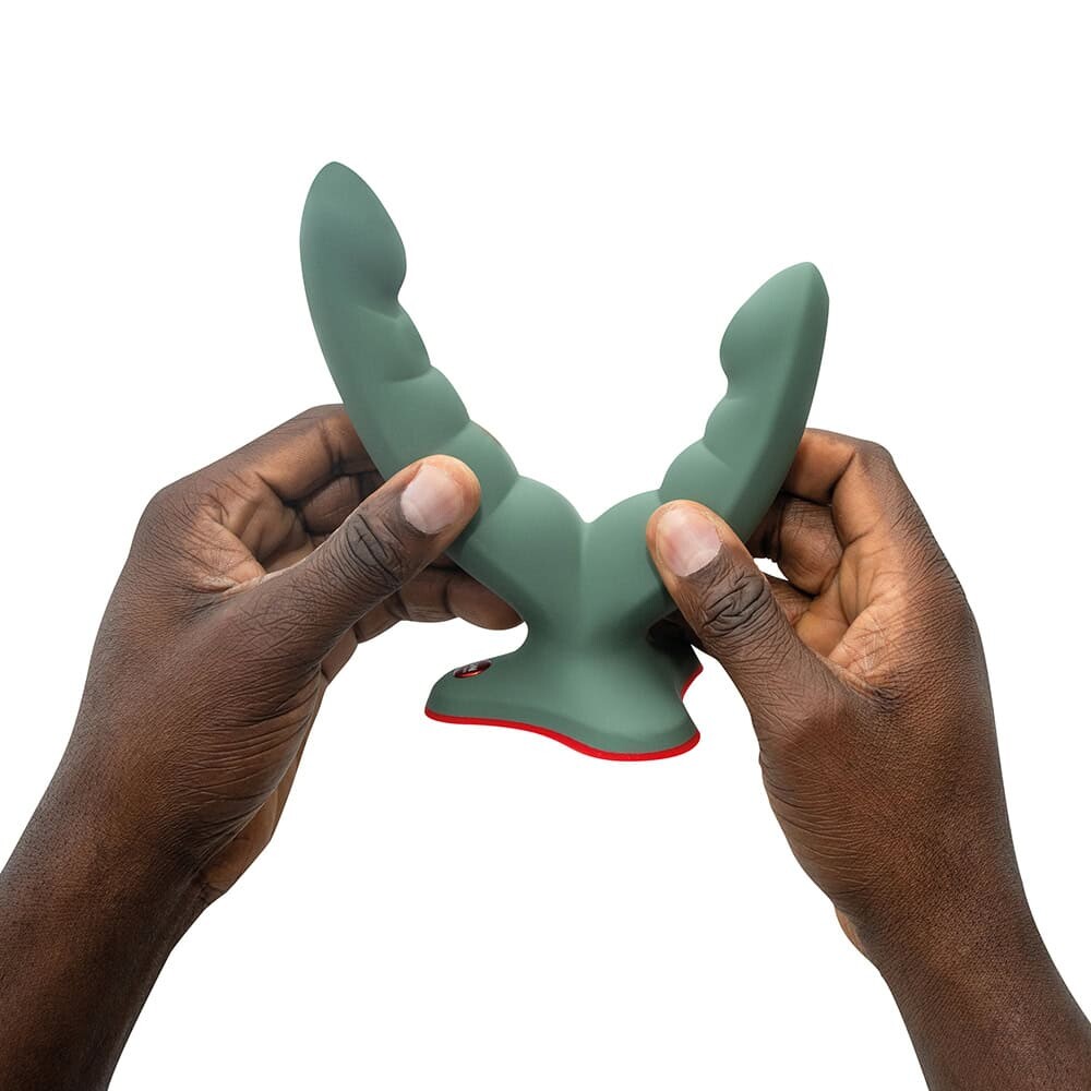 Buy a Fun Factory Ryde Dual Stim Dildo Olive vibrator.