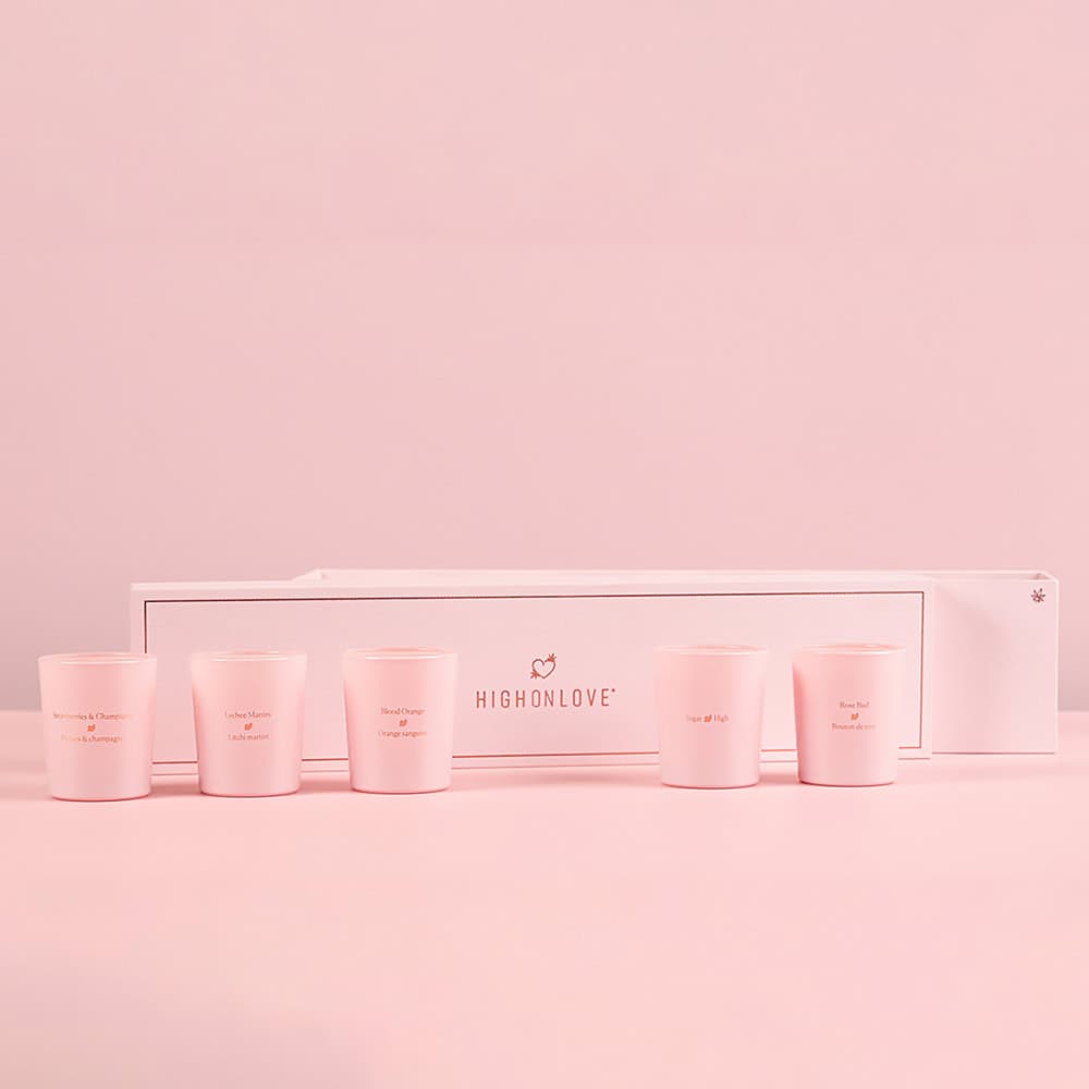 Buy HighOnLove Mini Sensual Massage Candles Collection for her or him.