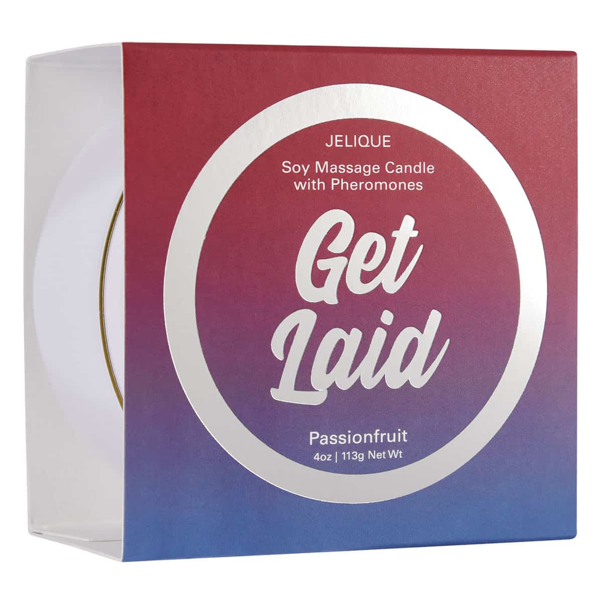 Buy Jelique Pheromone Massage Candle Get Laid Passion Fruit 4oz for her or him.
