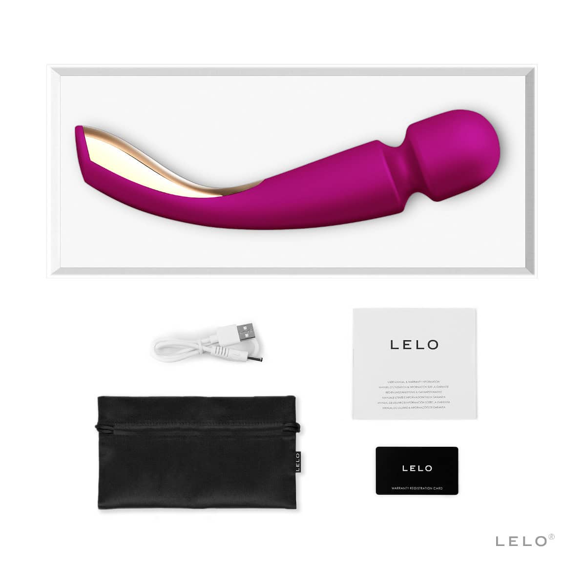 Buy a LELO Smart Wand 2 Large  Deep Rose vibrator.