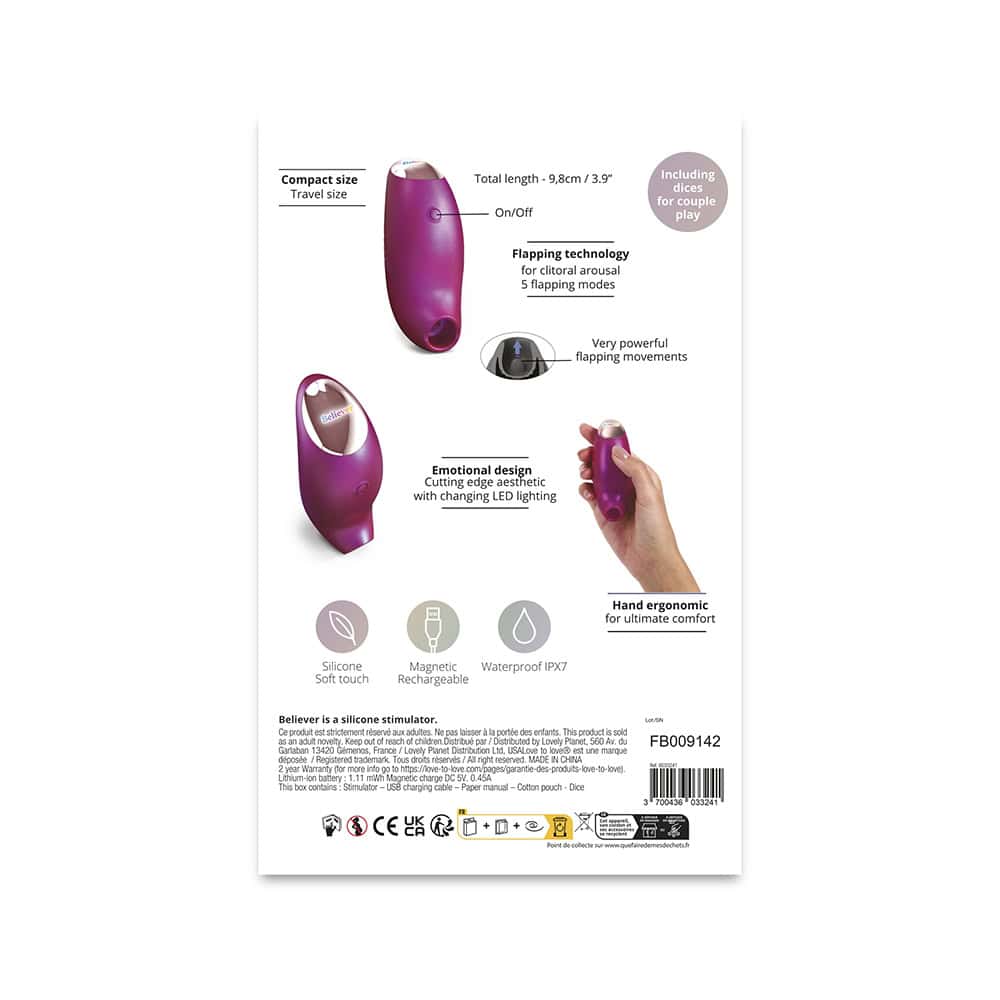Buy a Love to Love Believer Iridescent Berry vibrator.