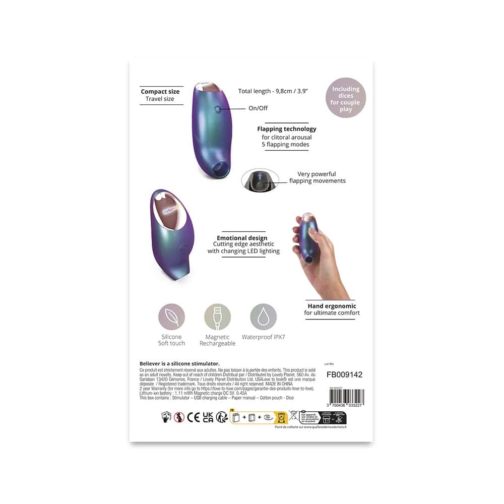 Buy a Love to Love Believer Iridescent Turquoise vibrator.