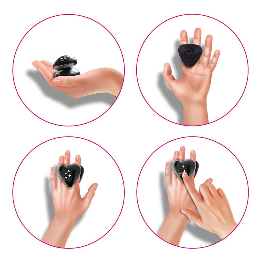 Buy a Mystim Heart's Desire eStim Lay On Vibrator Black vibrator.