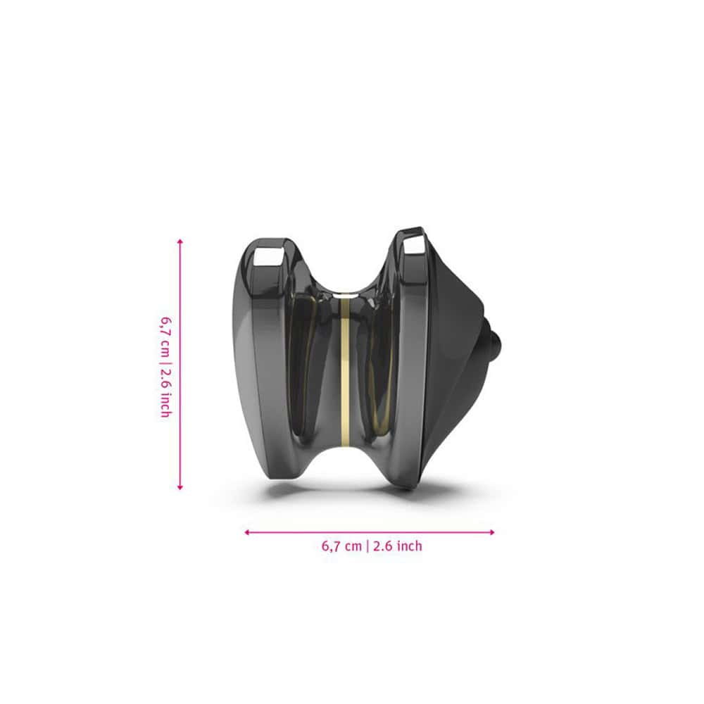 Buy a Mystim Heart's Desire eStim Lay On Vibrator Black vibrator.