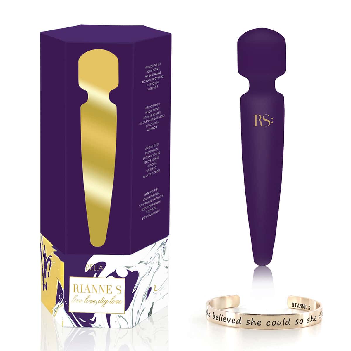 Buy a Rianne S Bella Wand  Purple vibrator.