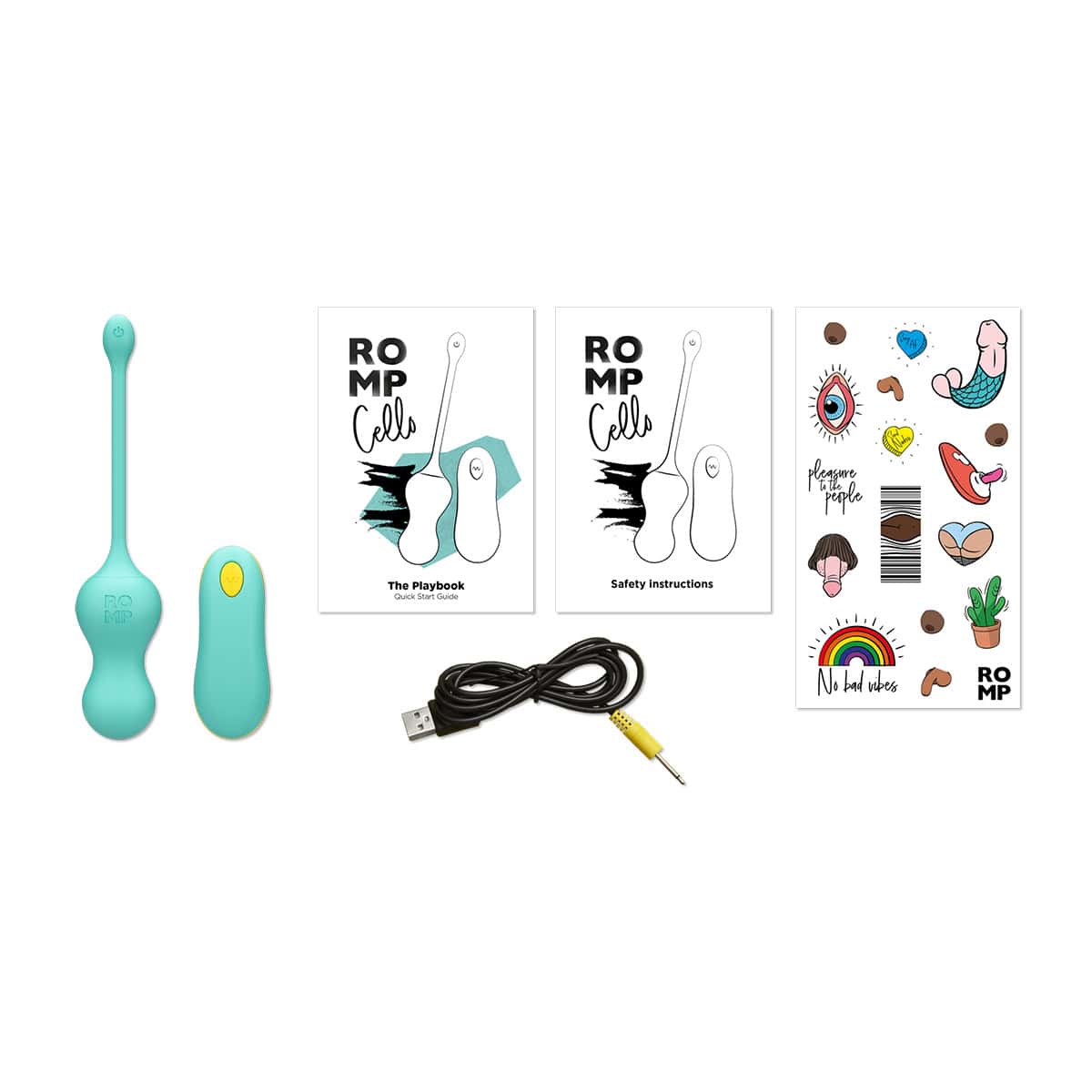 Buy ROMP Cello Vibrating Egg Aqua kegel exercise device for pelvic floor muscle strengthening.