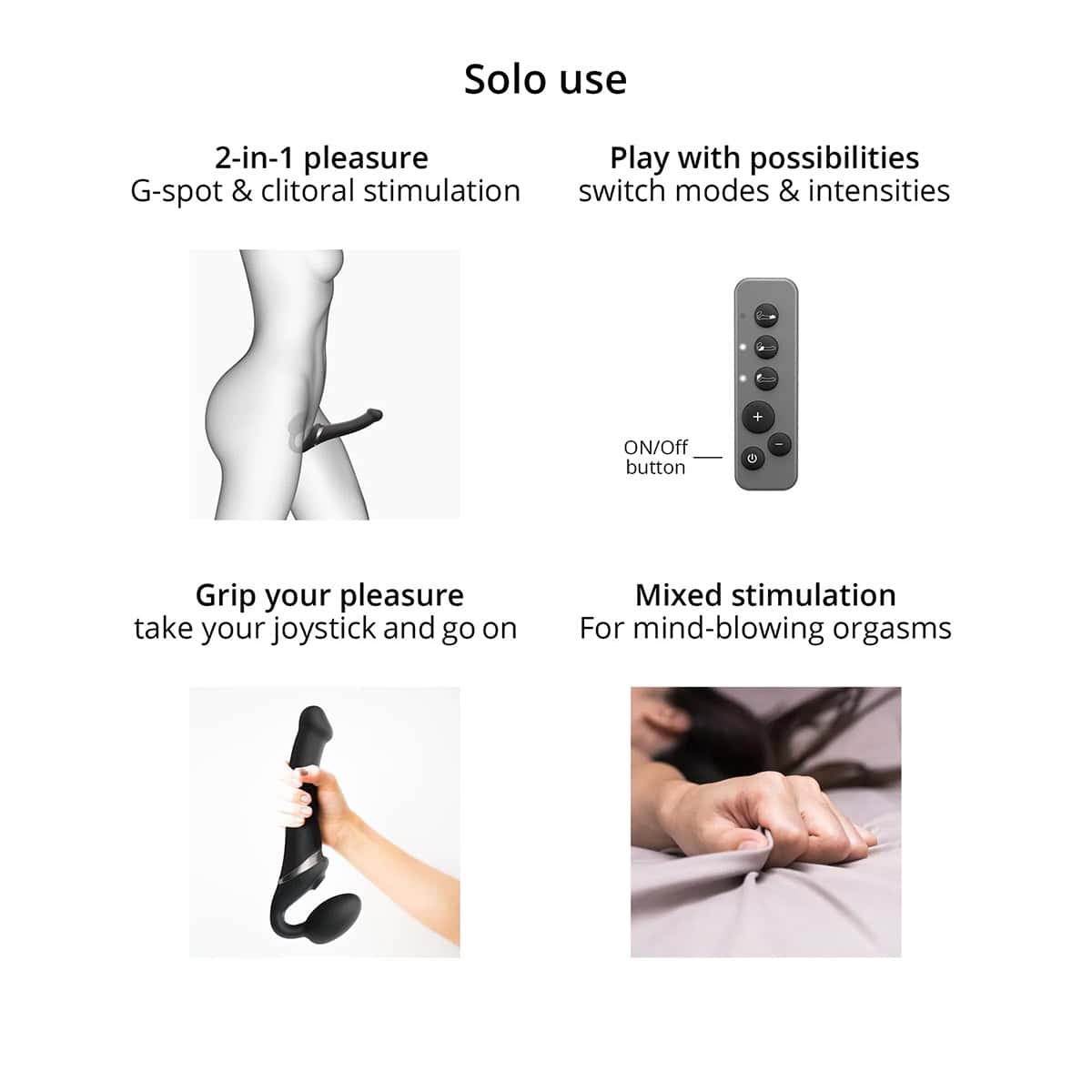 Buy a StrapOnMe MultiOrgasm Medium Bendable StrapOn  Fuchsia vibrator.