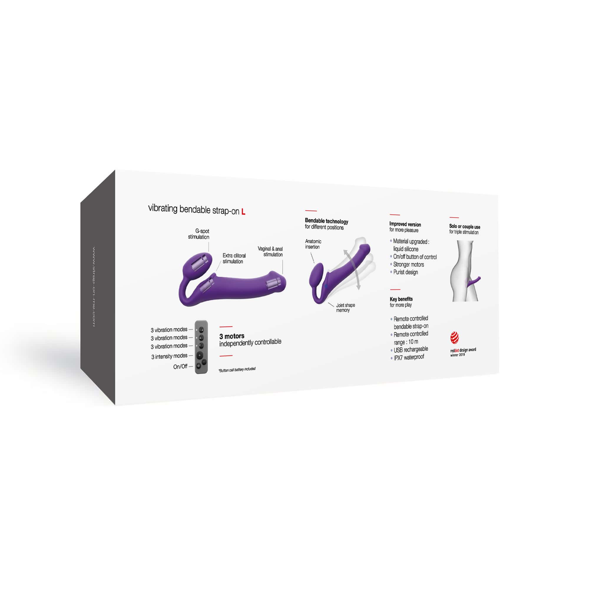 Buy a StrapOnMe Vibe Large  Purple vibrator.