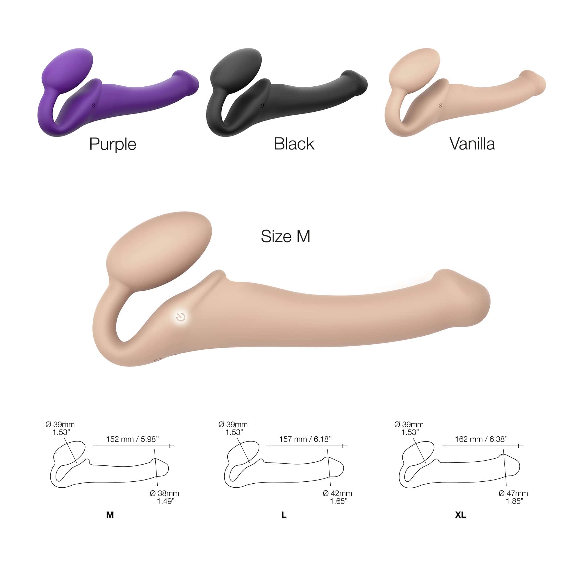 Buy a StrapOnMe Vibe Medium  Vanilla vibrator.