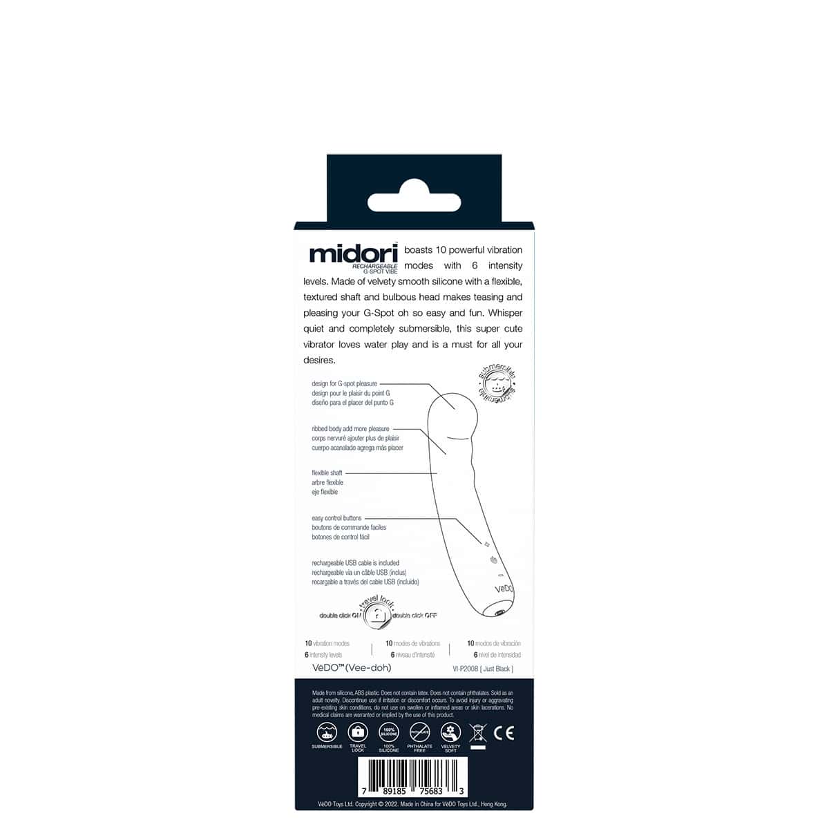 Buy a VeDO Midori G-Spot Vibe  Black vibrator.