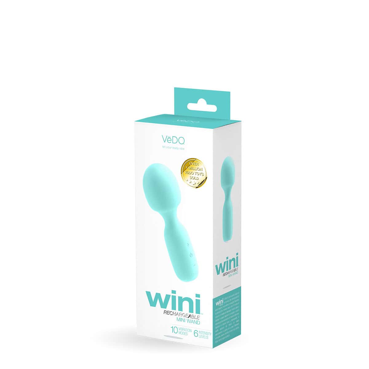 Buy a VeDO Wini Mini Wand  Turquoise vibrator.