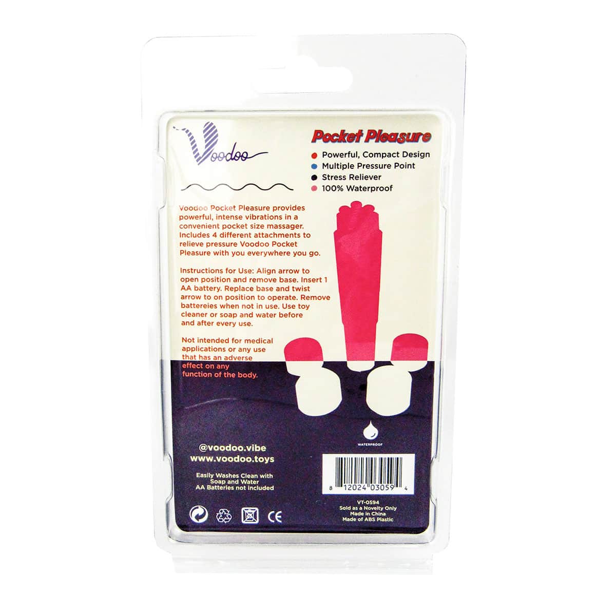 Buy a Voodoo Pocket Pleasure  Pink vibrator.