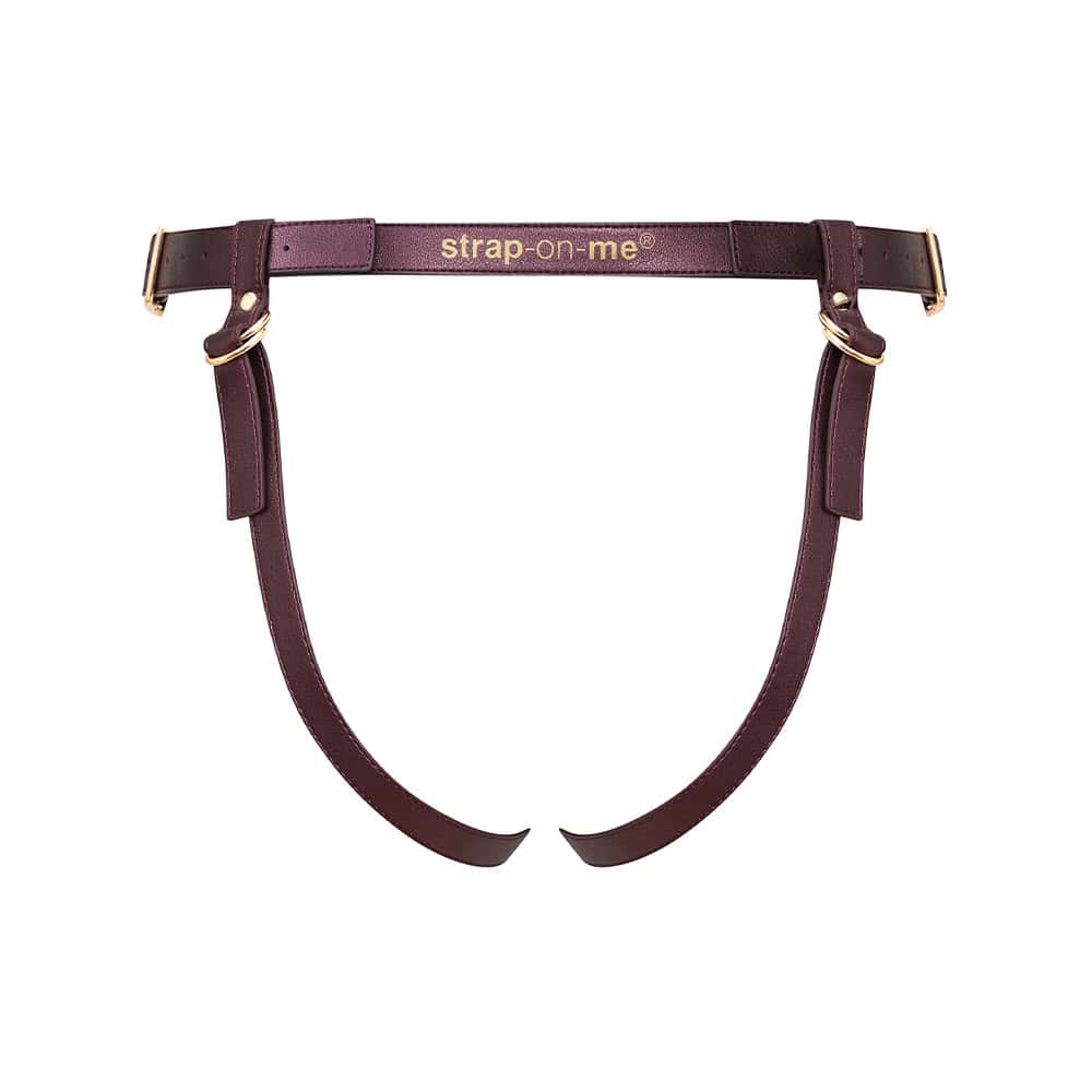 Buy a StrapOnMe Leatherette Harness Generous One Size Aubergine vibrator.