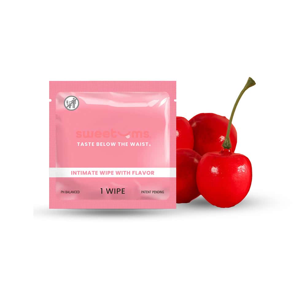 Sweetums Individual Wipes Cherry intimate cleansers and personal cleansing care by Sweetums.