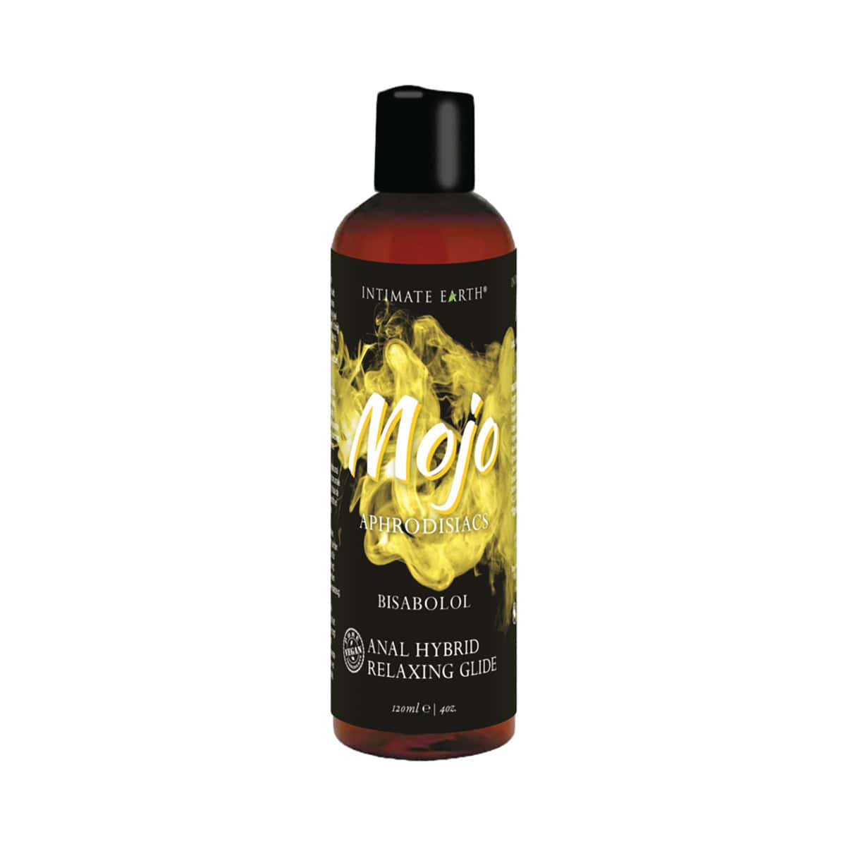 A top choice for Vegans, Intimate Earth Mojo Hybrid Bisabol Relaxing Anal Glide 4 oz. personal vegan lubricant by ie is for sale at herVibrators.com.