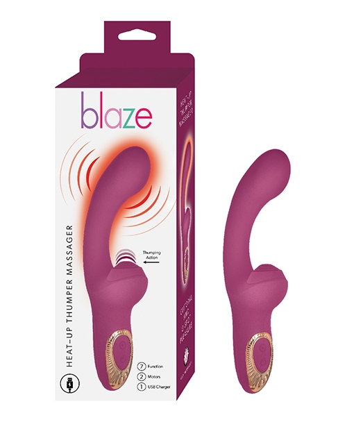 Shop Blaze Heat Up Thumper Massager - Eggplant online