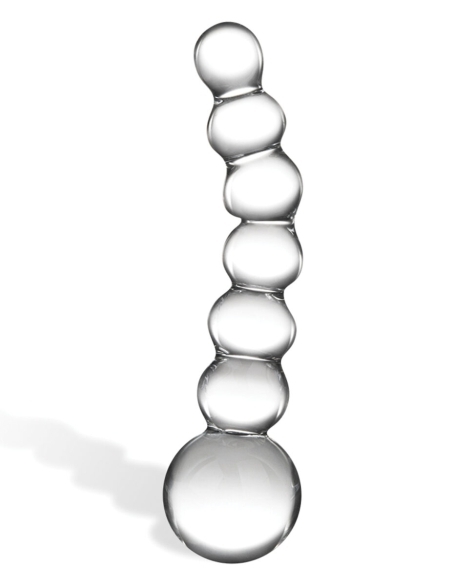 Best Dildo Material Shop Online Order glas 5" curved glass beaded dildo online