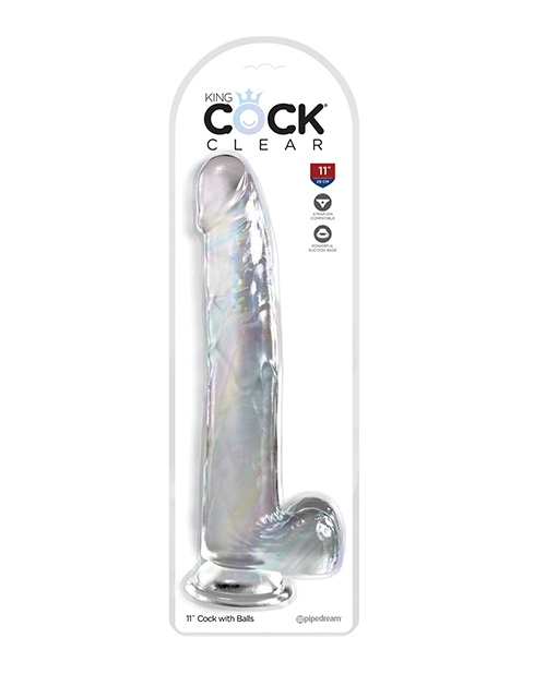 Shop King Cock Clear 11" Cock w/Balls - Clear online