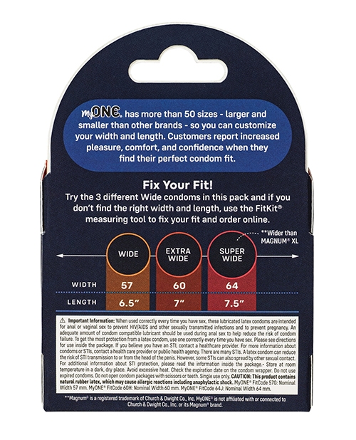 Order My One Large Sampler Condoms - Pack of 3 online