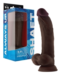 Shop Shaft Model C Flexskin Liquid Silicone 9.5" Curved Dong w/Balls - Mahogany online