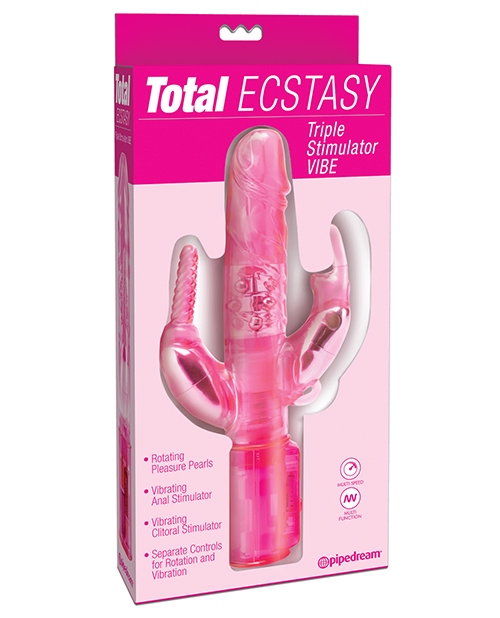 Shop Total Ecstasy Triple Stimulator Vibe - Pink online
