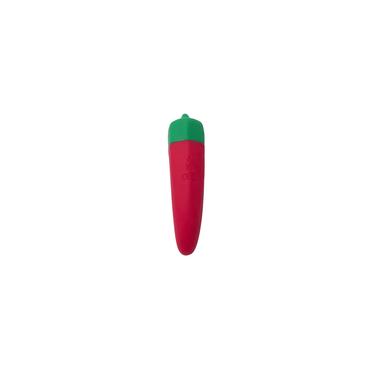 Emojibator vibrator Chili Pepper USB shown in hand for scale