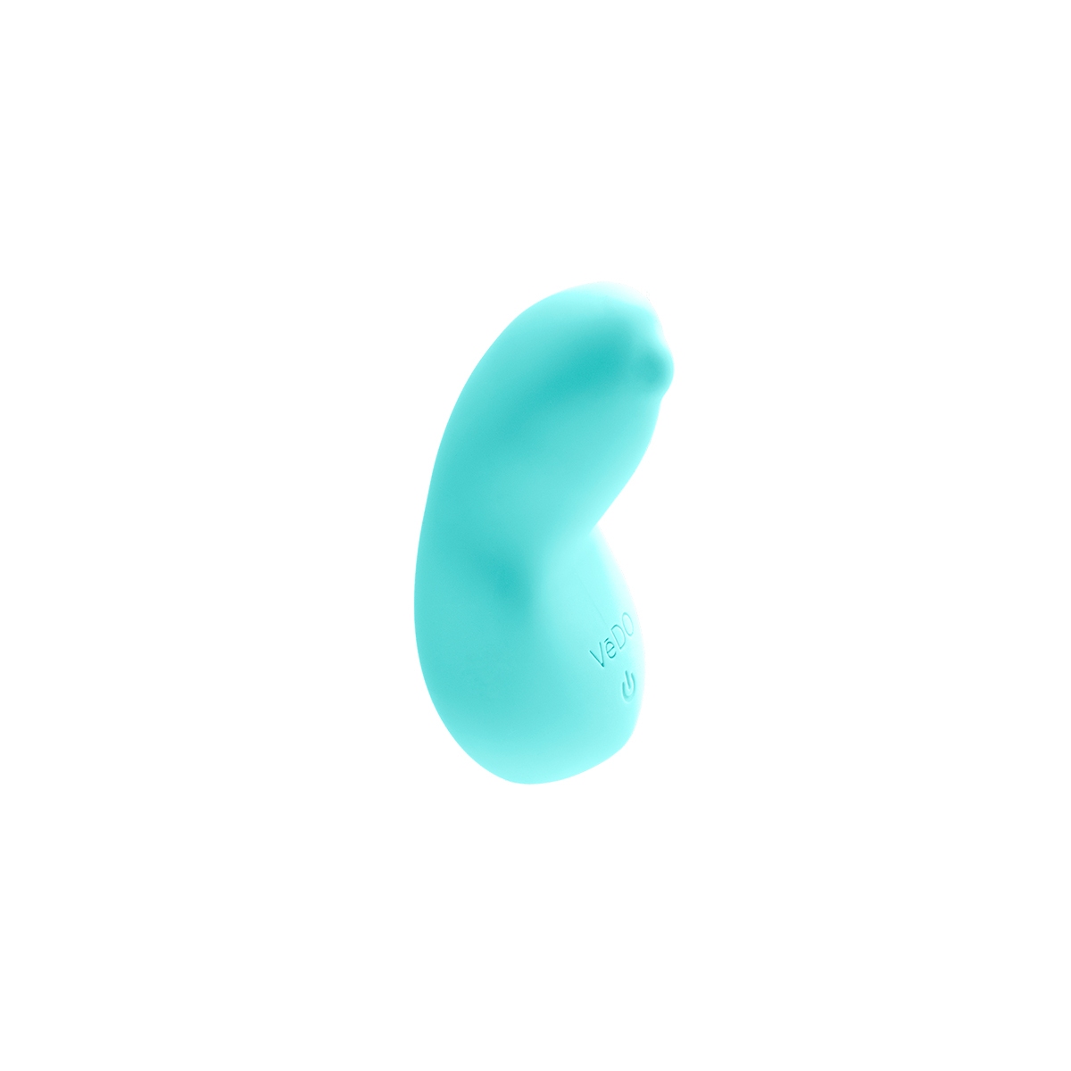Angled view of the Turquoise VeDO vibrator designed for intimate use