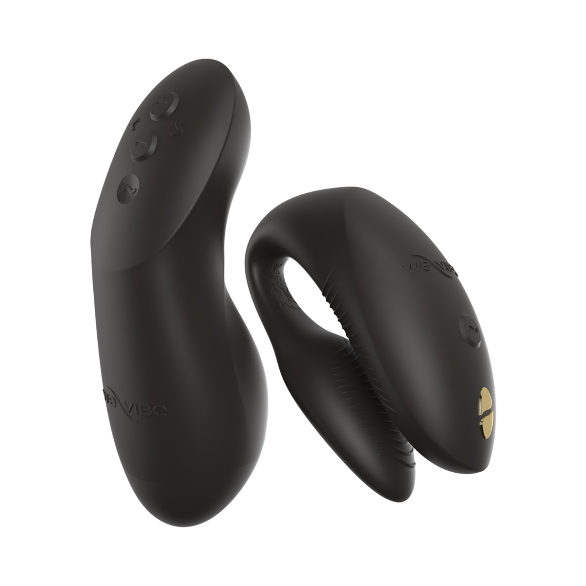 The Black We-Vibe vibrator resting on soft fabric surface