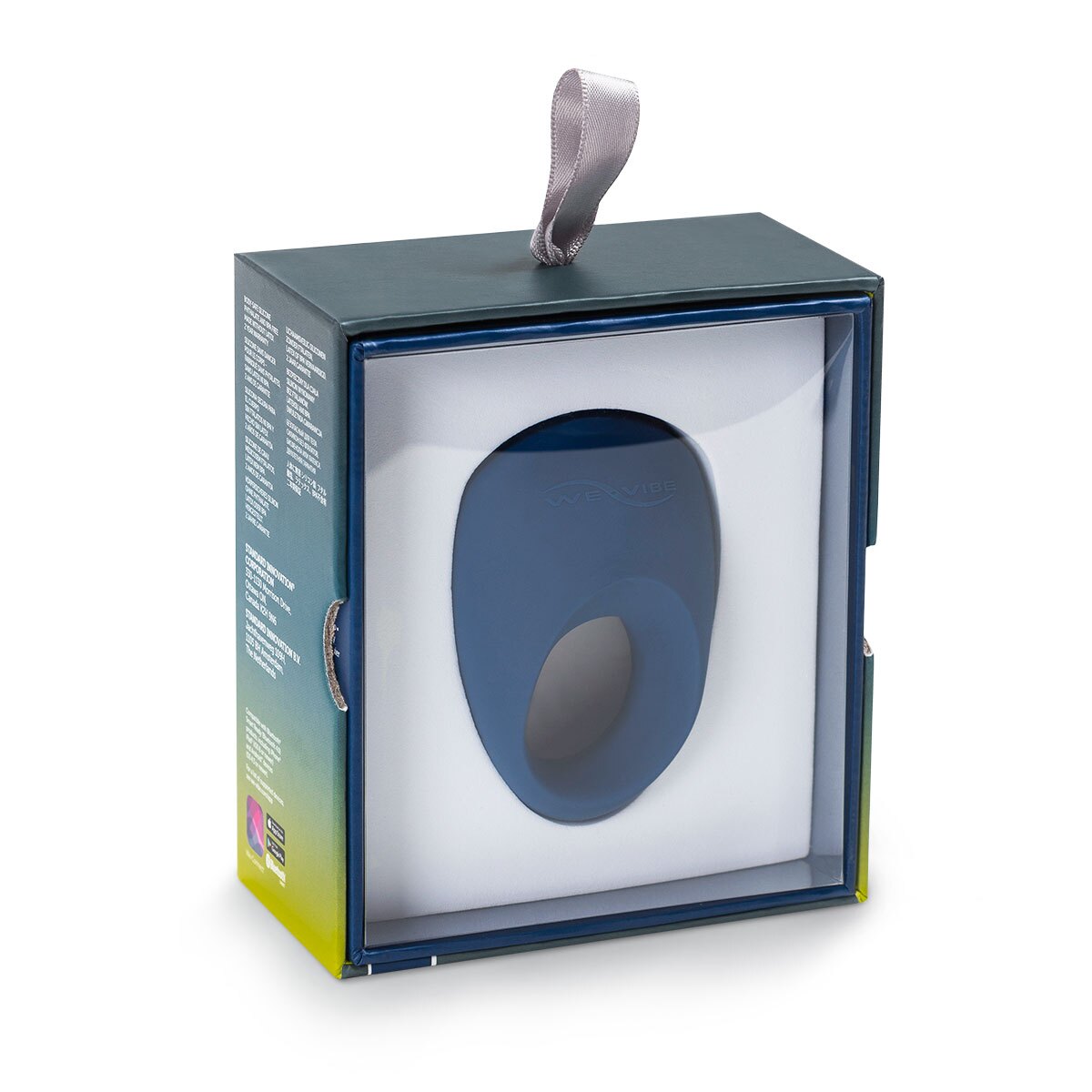 Close-up of the Midnight Blue We-Vibe vibrator for texture detail