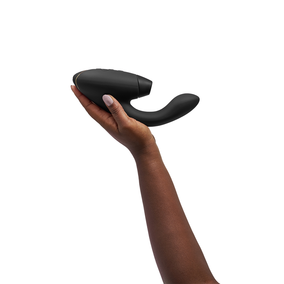 Product image of the Black Womanizer vibrator on clean background