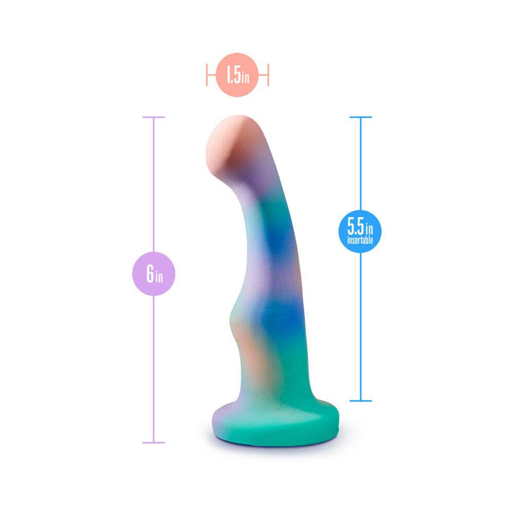 6 inch Dildo from Blush in Multi-Color designed for anal sex with Her or Him