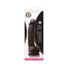 5 inch Dildo by NS Novelties in Dark Brown shown for use by Her or Him