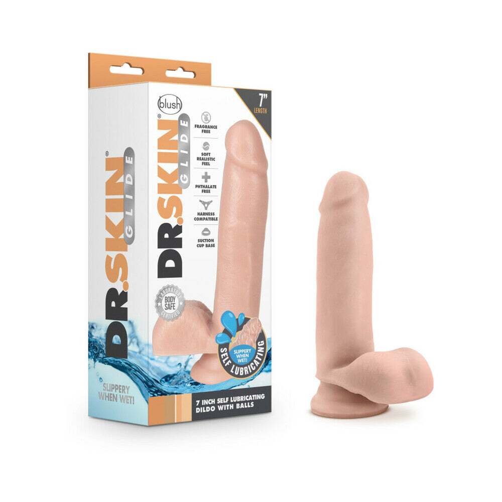 7 inch Dildo by Blush in Vanilla Ivory Beige shown for use by Her or Him