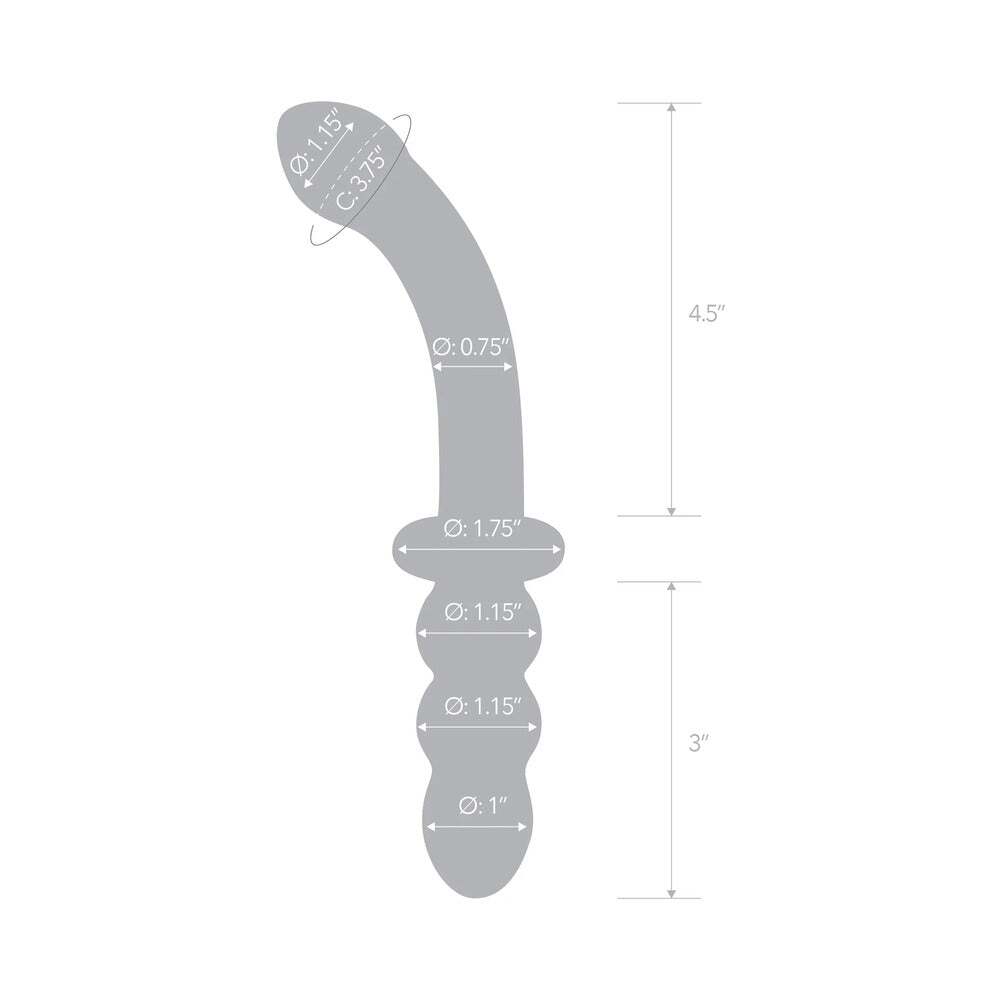 8 inch Dildo by Electric Eel in Clear displayed for pegging Him or Her