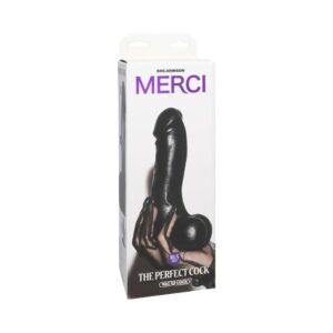 10.5 inch Dildo Doc Johnson Black Merci The Perfect Cock with Removable Vac U Lock Suction Cup