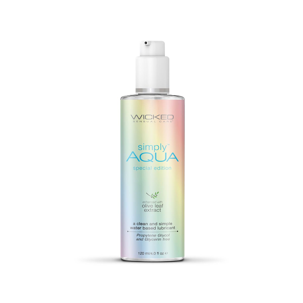 Bottle of 0.25 Vegan Lube Wicked Sensual Care showing plant-powered formula