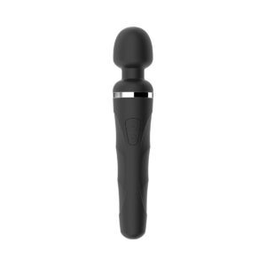 Lovense vibrator Domi 2 shown in hand for scale