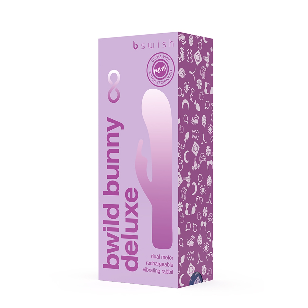 Close-up of the Purple B Swish vibrator for texture detail