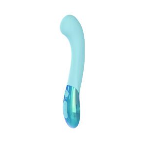 Biird vibrator Gii Glow Mint shown in hand for scale