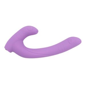 Lavender Cute Little Fuckers vibrator Jix shown in hand for scale